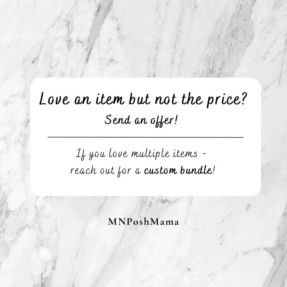 Send an offer if you’re interested in an item!